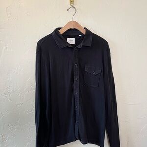 Billy Reid Black Cotton Button Down Shirt Men’s Size Large